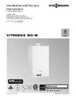 Viessmann Vitodens 100-W B1HA 26Vitodens 100-W B1HA 35Vitodens 100-W B1KA 35 Installation And Service Instructions Manual preview