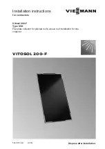 Preview for 1 page of Viessmann VITOSOL 200-F Installation Instructions Manual