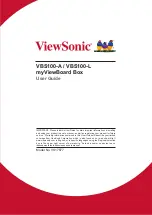 Preview for 1 page of ViewSonic myViewBoard VBS100-A User Manual