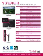 Preview for 2 page of ViewSonic VT2300LED Specifications