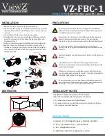 Preview for 2 page of ViewZ VZ-FBC-1 Quick Start Manual