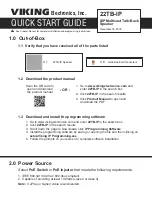 Preview for 1 page of Viking 22TB-IP Quick Start Manual