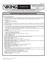 Preview for 4 page of Viking VK960 Technical Data Manual