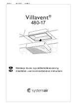 Preview for 1 page of villavent 480-17 Installation, User And Maintenance Instructions