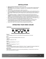 Preview for 9 page of Vinotemp VT-155VCM-GR Owner'S Manual