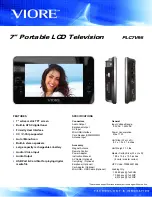 VIORE PLC7V95 Specifications preview