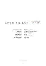 Visceral Psyche Films Leeming LUT PRO III Setup Manual preview