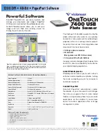 Preview for 2 page of Visioneer ONETOUCH 7400 USB Specifications