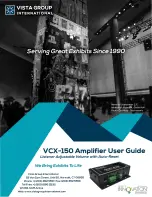 Vista VCX-150 User Manual preview