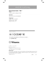 Preview for 52 page of Vitamix PROFESSIONAL SERIES 500 Owner'S Manual