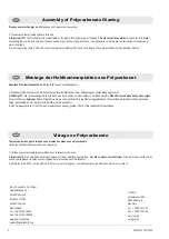 Preview for 34 page of Vitavia Cassiopeia 11500 Assembly Instructions Manual