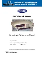 Vitrek 944i Operating & Maintenance Manual preview