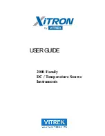 Vitrek Xitron 2000 Series User Manual preview