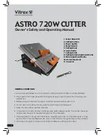 Preview for 2 page of Vitrex Astro 720W Safety And Operating Manual