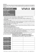 Preview for 73 page of Vivax BS-650 Instruction Manual