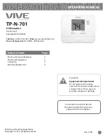 Preview for 1 page of Vive Comfort TP-N-701 Operating Manual