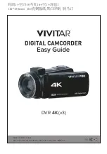 Vivitar DVR 4K v3 Easy Manual preview