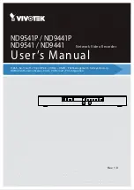 Vivotek ND9441 User Manual preview