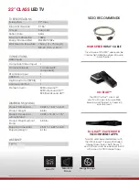 Preview for 2 page of Vizio Razor E221-A1 Specifications