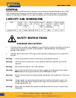 Preview for 5 page of Vogal Spreadmax EX500 Operation Maintenance & Parts Manual