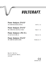 Preview for 1 page of VOLTCRAFT 20 90 80 Operating Instructions Manual