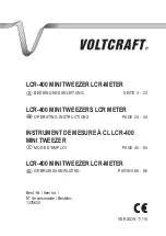 Preview for 1 page of VOLTCRAFT LCR-400 Operating Instructions Manual