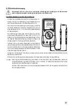 Preview for 21 page of VOLTCRAFT VC276 TRMS Operating Instructions Manual