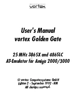 Preview for 2 page of Vortex Golden Gate 386SX User Manual