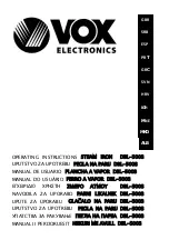 VOX electronics DBL-5003 Operating Instructions Manual preview