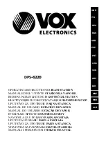 VOX electronics DPS-6220 Operating Instructions Manual preview