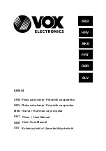 VOX electronics EBI444 User Manual preview