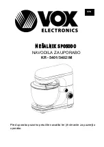 Preview for 61 page of VOX electronics KR - 5401 IM Operating Instructions Manual