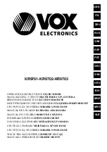 VOX electronics KR9701 Operating Instructions Manual preview