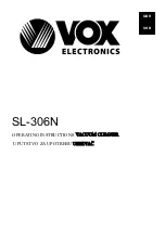 VOX electronics SL-306N Operating Instructions Manual preview