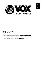 VOX electronics SL-307 Operating Instructions Manual preview