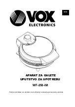 Preview for 18 page of VOX electronics WF 258 Operating Instructions Manual