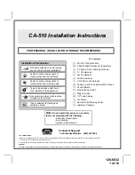 Voxx Electronics CA-510 Installation Instructions Manual preview