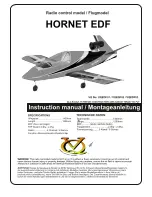 Preview for 1 page of VQ Models HORNET EDF Instruction Manual