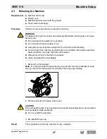 Preview for 27 page of Wacker Neuson HDR115 Operator'S Manual