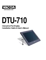 Preview for 1 page of Wacom CINTIQ 17SX Installation Manual And User'S Manual