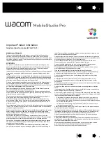 Wacom MobileStudio Pro Manual preview