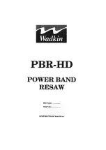 Wadkin PBR-HD Instruction Manual preview