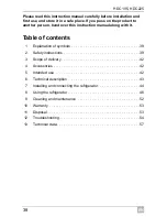 Preview for 38 page of Waeco CollMatic HDC225 Installation And Operating Manualon And Operating Manualing Manual