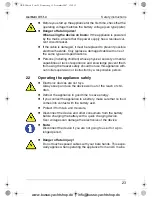 Preview for 23 page of Waeco CoolMatic CRF-50 Operating Manual