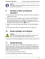 Preview for 21 page of Waeco PERFECTVIEW CAM24 Installation And Operation Manual