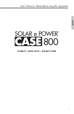 Preview for 2 page of Wagan SOLAR e POWER CASE 800 User Manual