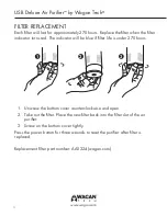 Preview for 6 page of Wagan USB Deluxe Air Purifier User Manual