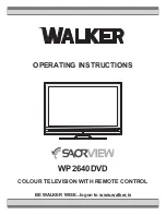 Walker WP2640DVD Operating Instructions Manual preview