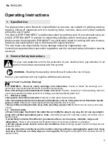 Preview for 6 page of Walter 30-A 150 Operating Instructions Manual