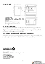 Preview for 105 page of Wamsler K 139F Instructions For Installation And Use Manual